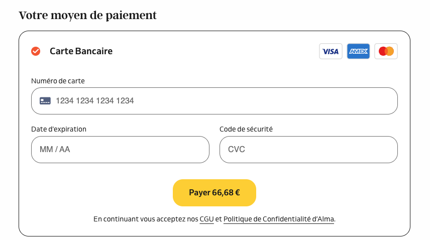 Paiement ALMA - Atout Loisir